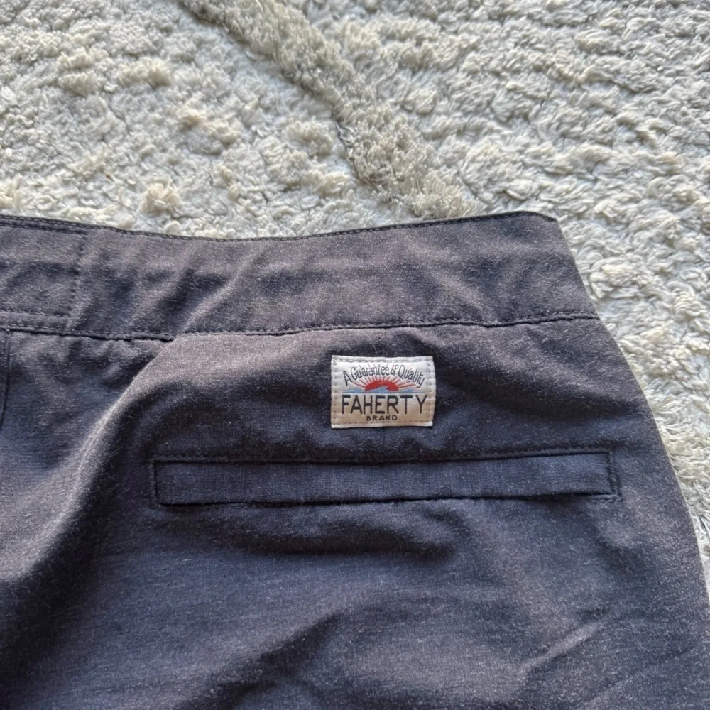 Faherty All Day Shorts blue navy 9 inch inseam Drawstring MSC0007 32
